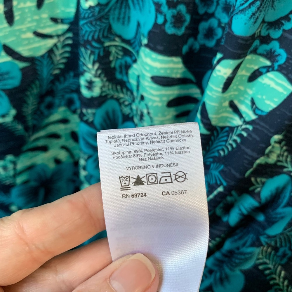 Columbia Blue and Green Floral Midi Dress - Picture 11 of 11